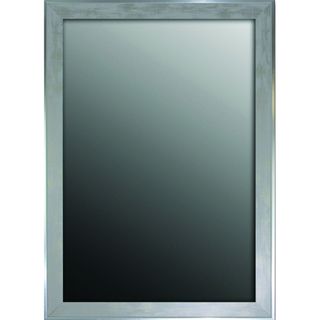 25x35 Scratched Wash White And Silver Trimmed Mirror