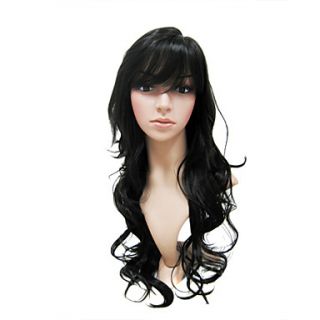 Capless Extra Long High Quality Synthetic Black European Weave Hair Wigs 0988 9052 #2