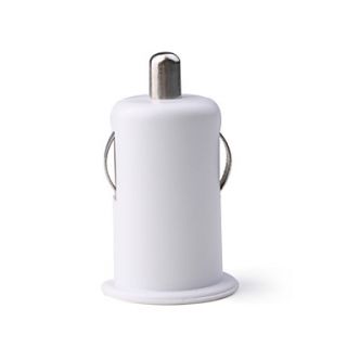 Car Cigarette Powered 1000mA USB Adapter/Charger   White (DC 12V)