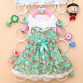 Girls Fashion Floral Print Dresses Lovely Princess Summer Dresses