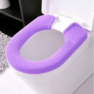 Polyester Extra Thick Warm Toilet Cushie Random Colour, L60cm x W13cm x H1cm
