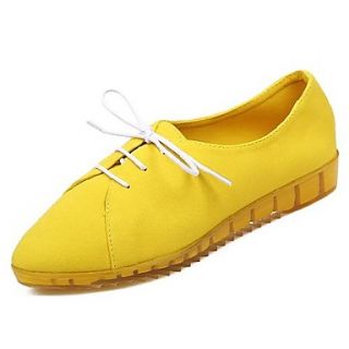 Womens Flat Heel Pointed Toe Flats with Lace up Shoes(More Colors)
