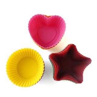 DIY Baking Silicone Cake/Muffin/Cupcake/Soap Cups Moulds (15 Pack)