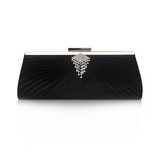 Satin Shell With Rhinestone Evening Handbags/ Clutches More Colors Available