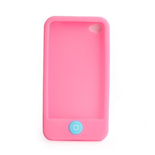 Chocolate Bean Silicon Case for iPhone 4 (Pink)