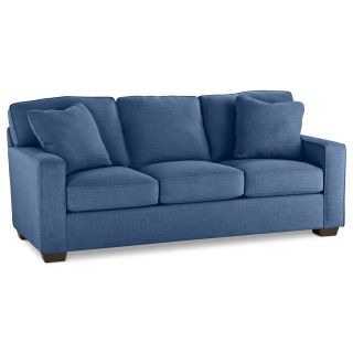 Possibilities Track Arm 82 Queen Sleeper Sofa, Sapphire (Blue)