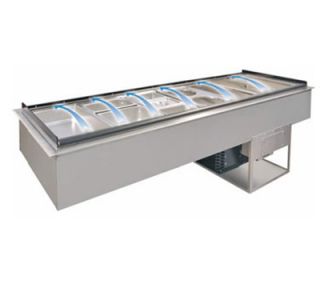 Piper Products 74 in Drop In Unit w/ Airflow Design, 5 Pan Self Contained Refrigeration