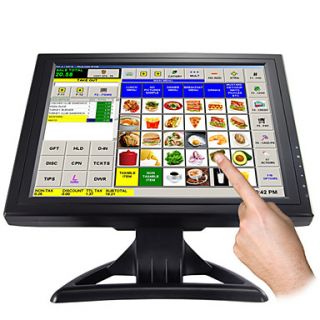 15 inch Touchscreen LCD Display with VGA for POS and Home