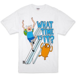 Adventure Time Graphic Tee, White, Mens