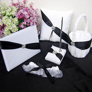 Shimmering Twilight Wedding Collection Set in White and Black Accent (5 Pieces)