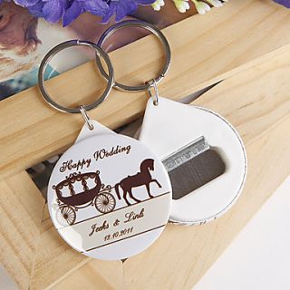 Personalized Bottle Opener / Key Ring   Carriage (set of 12)