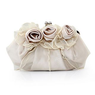 Gorgeous Satin/ Tulle Shell Evening Handbags/ Clutches More Colors Available
