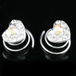 2 Pieces Gorgeous Rhinestones Bridal Pins Evening Headpieces