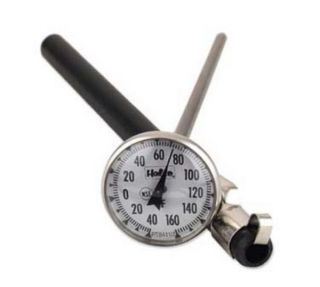 Browne Foodservice Pocket Test Thermometer, 50 to 550 degrees F, 1 in Dial, 5 in Stem