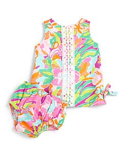 Lilly Pulitzer Kids Infants Two Piece Delia Floral Shift Dress & Bloomers Set  