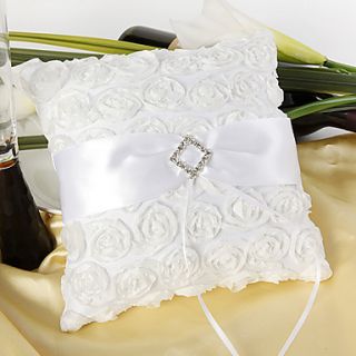 Rose Ring Pillow With White Sash