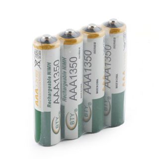 1350mAh BTY Ni MH AAA 1.2V Rechargeable Battery
