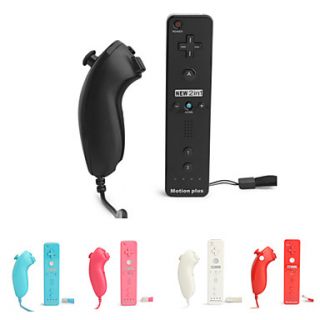 2 in 1 MotionPlus Remote Controller and Nunchuk for Wii/Wii U (Assorted Colors)