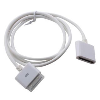 30 Pin Dock Extension Extender Cable for iPhone, iPod (100cm,White)