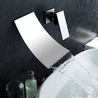 Widespread Contemporary Bathroom Sink Faucet (Chrome Finish)