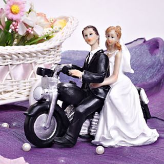 Motorcycle Get away Wedding Cake Topper