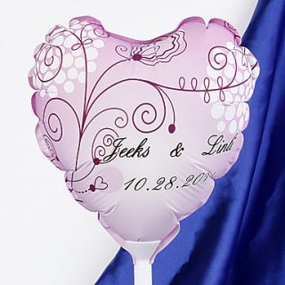 Personalized Heart shaped Wedding Balloon   Vivacious Flower