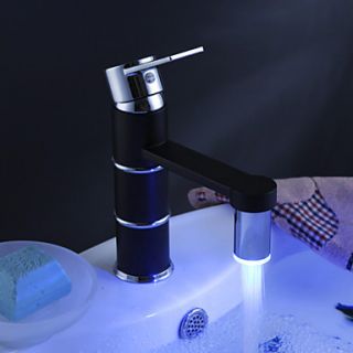 Color Changing LED Bathroom Sink Faucet with Pop up Waste