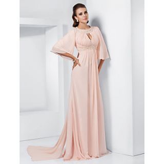 A line Jewel Sweep/Brush Train Chiffon Evening/Prom Dress inspired by Melissa McCarthy at the 84th Oscar