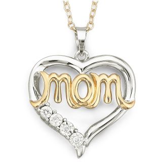 Diamond Accent Mothers Heart Necklace, Womens