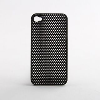 Ultra Thin Rubber Matte Mesh Hard Case Cover for iPhone 4 and 4S (Black)