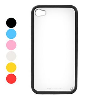 Unique Clear Back Case with Colorful Frame for iPhone 4/4S