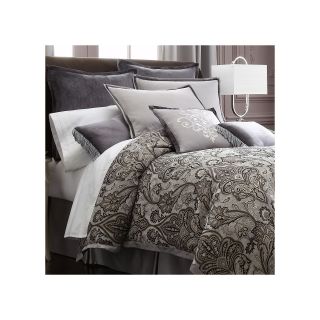 ROYAL VELVET Lourdes Gray 4 pc. Comforter Set, Black/Gray