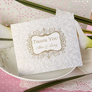 Thank You Card   Opulent Crest (Set of 50)