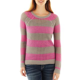 A.N.A Pointelle Openwork Sweater, Lththrgry/pureorch, Womens