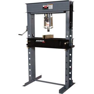 AmerEquip Manual Shop Press with Air Assist   25 Tons, Model 212125