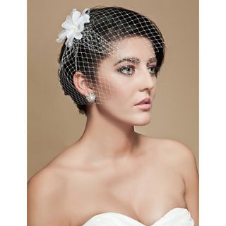 20cm x 10cm Gorgeous Tulle Wedding Bridal White Flower/ Corsage/ Headpiece