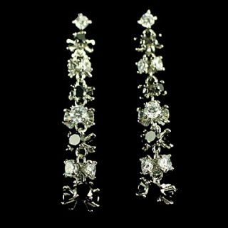 Aaa Level Cubic Zirconia Earring In Long Strings Drops