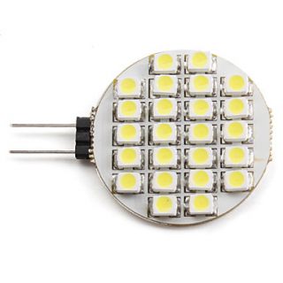 G4 1 1.5W 24x3528 SMD 50 60LM 6000 6500K Natural White Light LED Spot Bulb (12V)