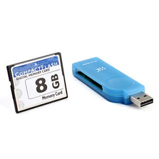 8GB CompactFlash Memory Card with USB Card Reader