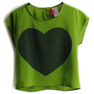 Occident Wild Fly Sleeves Candy Heart T shirt