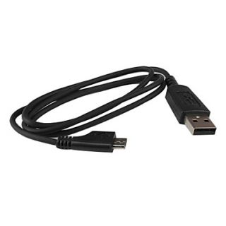 Micro USB Data Sync and Charger Cable for Samsung Galaxy and Other Cellphones (Black, 76.5CM)