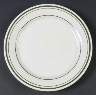 Lynns China Green Band Salad Plate, Fine China Dinnerware   Superstone, Green R