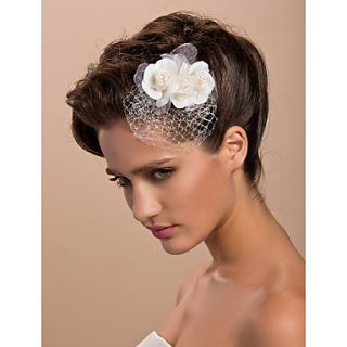 Gorgeous Tulle Wedding Bridal Three Flowers/ Headpiece