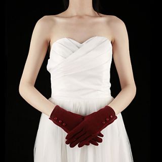 Wool Fingertips Wrist Length Party/Evening Womens Gloves With (More Colors)