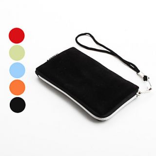 Protective Textile Pouch Case for iPhone 4 and 4S (Assorted Colors)