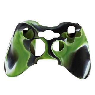 Protective Dual Color Silicone Case for Xbox 360 Controller (Green and Black)