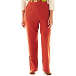 Alfred Dunner Birds of Paradise Solid Pull On Pants   Plus, Aloe, Womens