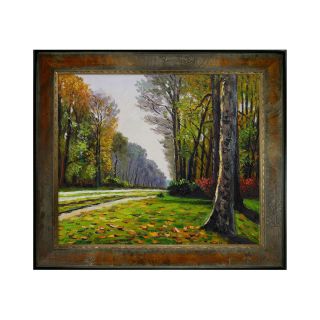 The Road to Bas Breau, Fontainebleau Framed Canvas Wall Art