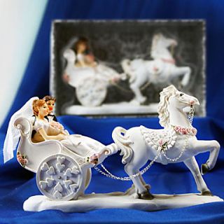 Carriage Bride Groom Wedding Cake Topper