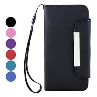 Solid Color PU Leather Case with Card Slot for iPhone 5/5S (Assorted Colors)